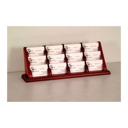 Wooden Mallet 12 Pocket Counter Top Business Card Holder - Mahogany BCC4-12MH